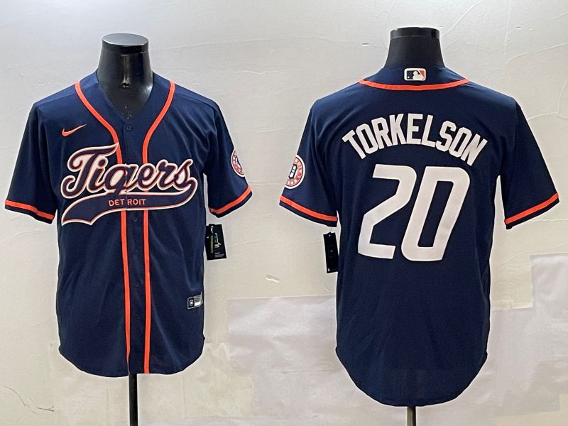 Men Detroit Tigers #20 Torkelson Blue Jointly Name 2025 Nike MLB Jersey style 1->detroit tigers->MLB Jersey